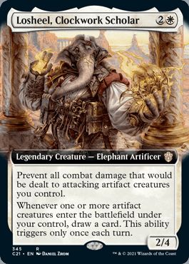 マジックザギャザリング MTG 機械細工の学者、ロシール(拡張) C21-345 レア 【中古】