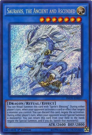 遊戯王 古聖戴サウラヴィス 英語版 1st INOV-EN037 Secret INOV-EN037 シークレット 【中古】