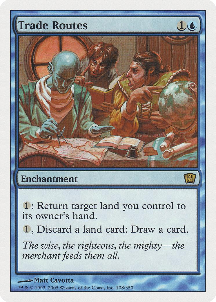 マジックザギャザリング MTG 青 交易路 9ED-108 レア 【中古】