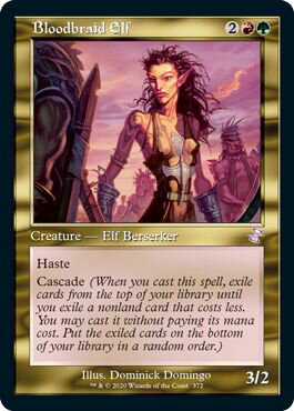 マジックザギャザリング MTG 金(多色) 血編み髪のエルフ TSR-372 タイムシフト 【中古】