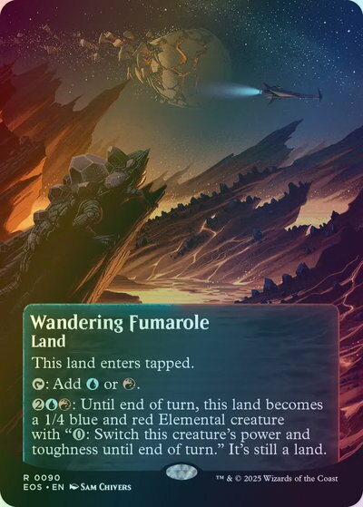 マジックザギャザリング MTG 無色 さまよう噴気孔(ボーダーレス) EOS-90 レア Foil 【中古】