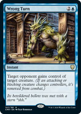 マジックザギャザリング MTG 青 場違い CMR-107 レア 【中古】