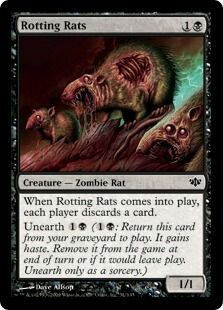 マジックザギャザリング MTG 黒 朽ちゆくネズミ CON-51 コモン 【中古】