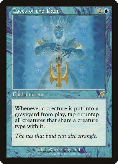 マジックザギャザリング MTG 青 過ぎ去りし表情 SCG-35 レア 【中古】