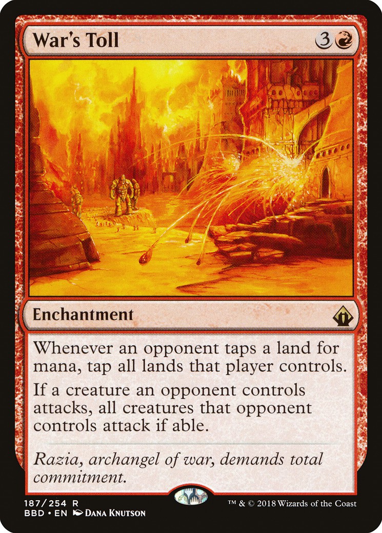 マジックザギャザリング MTG 赤 戦争の代価 BBD-187 レア 【中古】