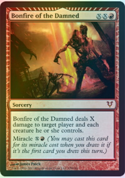 乐天商城 - マジックザギャザリング MTG 赤 忌むべき者のかがり火 AVR-129 神話レア Foil 【中古】