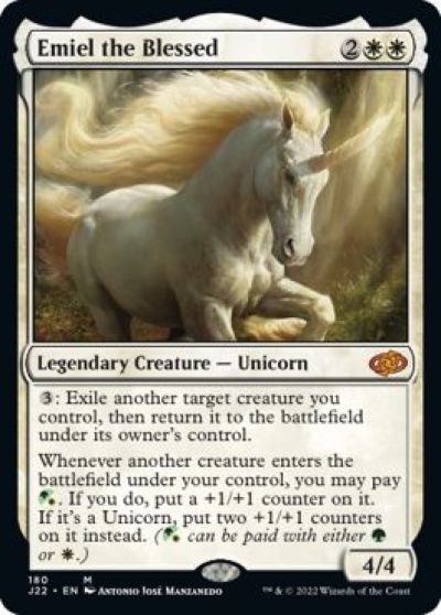 マジックザギャザリング MTG 白 祝福されたエミエル J22-180 神話レア 【中古】