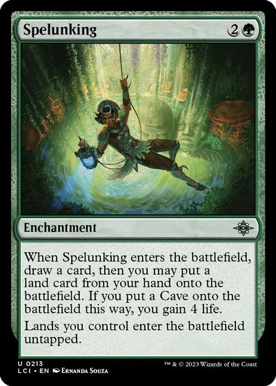 マジックザギャザリング MTG 緑 洞窟探検 LCI-213 アンコモン 【中古】