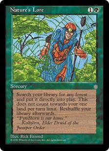 マジックザギャザリング MTG 緑 自然の知識 ICE-255 アンコモン 【中古】