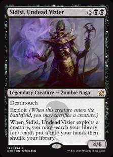 マジックザギャザリング MTG 黒 アンデッドの大臣 シディシ DTK-120 レア 【中古】