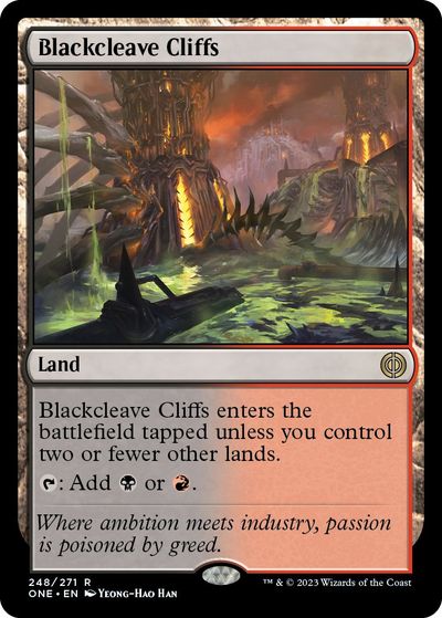マジックザギャザリング MTG 無色 黒割れの崖 ONE-248 レア 【中古】