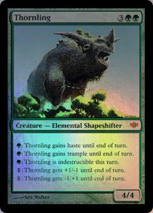 マジックザギャザリング MTG 緑 茨異種 CON-95 神話レア Foil 【中古】