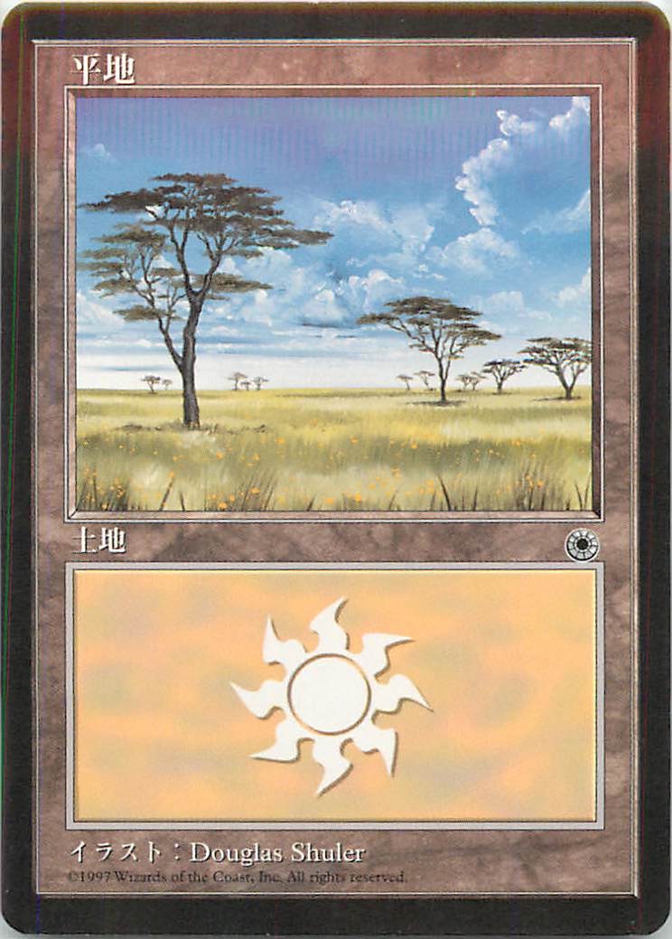 マジックザギャザリング MTG 無色 平地 POR-196 基本土地 【中古】