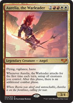 マジックザギャザリング MTG 金(多色) 戦導者オレリア FtV:Angels-4 神話レア Foil 【中古】