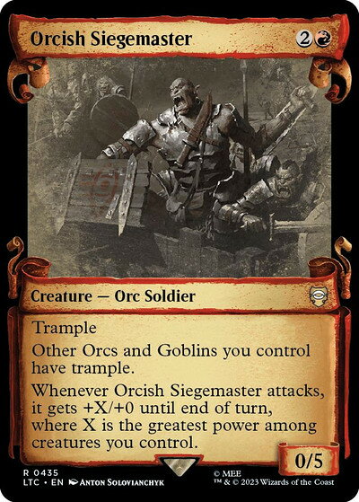 マジックザギャザリング MTG 赤 オークの攻城戦指揮官(ショーケース) LTC-435 レア 【中古】