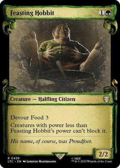 マジックザギャザリング MTG 緑 大いに食べるホビット(ショーケース) LTC-439 レア 【中古】
