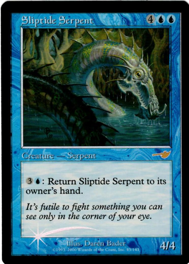 マジックザギャザリング MTG 青 潮路の海蛇 NEM-43 レア Foil 【中古】