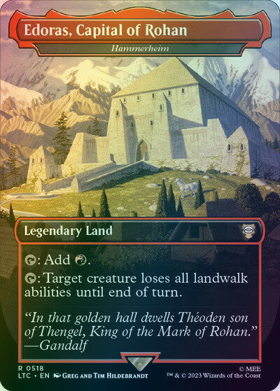 マジックザギャザリング MTG 無色 Hammerheim［Edoras, Capital of Rohan］(ボーダーレス) LTC-518 レア Foil 【中古】