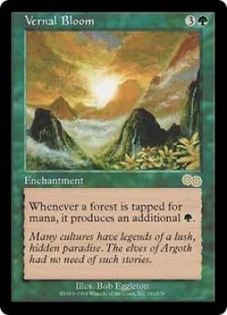 マジックザギャザリング MTG 緑 花盛りの春 USG-281 レア 【中古】