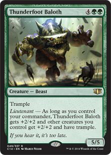 マジックザギャザリング MTG 緑 雷足のベイロス C14-49 レア 【中古】