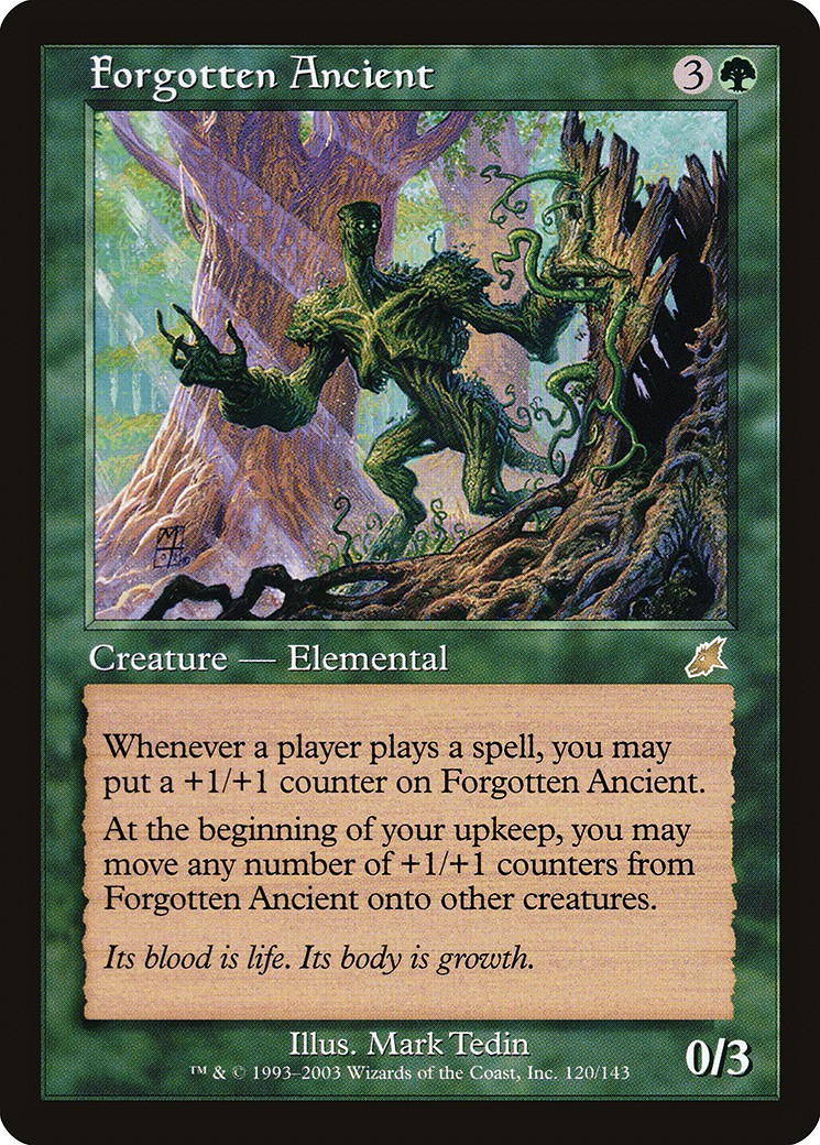 マジックザギャザリング MTG 緑 忘れられた古霊 SCG-120 レア 【中古】