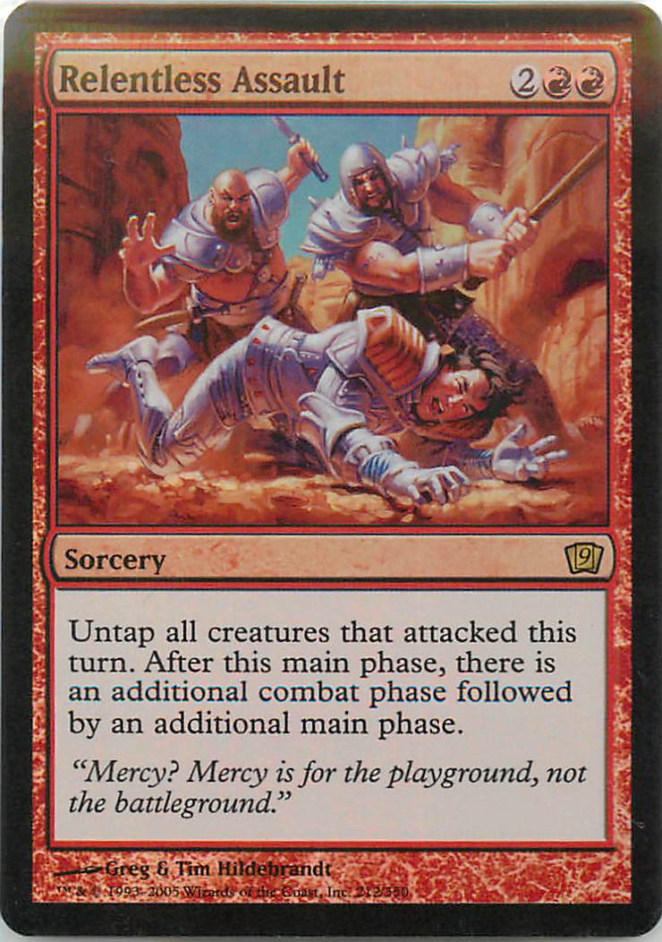 マジックザギャザリング MTG 赤 連続突撃 9ED-212 レア Foil 【中古】