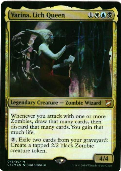マジックザギャザリング MTG リッチの女王、ヴァリーナ C18-48 神話レア Foil 【中古】