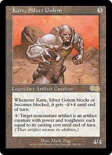 マジックザギャザリング MTG 茶 銀のゴーレム、カーン USG-298 レア 【中古】