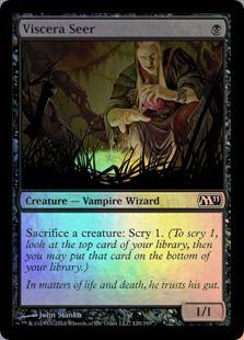 マジックザギャザリング MTG 黒 臓物の予見者 M11-120 コモン Foil 【中古】
