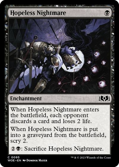 マジックザギャザリング MTG 黒 望み無き悪夢 WOE-95 コモン 【中古】