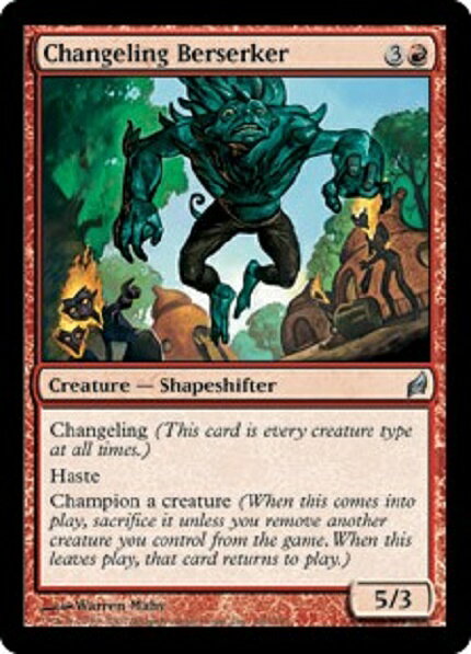 マジックザギャザリング MTG 赤 変わり身の狂戦士 LRW-160 アンコモン 【中古】