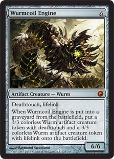 マジックザギャザリング MTG 茶 ワームとぐろエンジン SOM-223 神話レア 【中古】