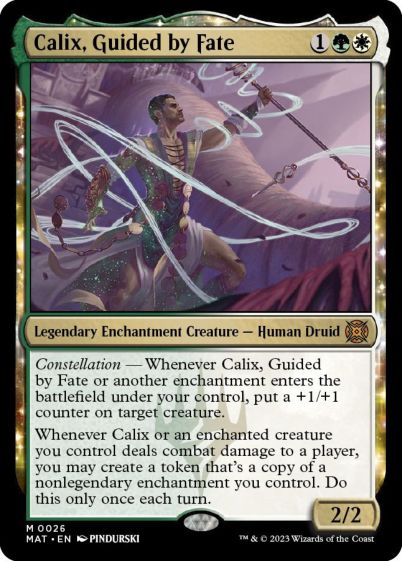 マジックザギャザリング MTG 金(多色) 運命に導かれし者、ケイリクス MAT-26 神話レア 【中古】