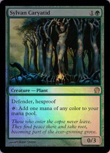 マジックザギャザリング MTG 緑 森の女人像 THS-180 レア Foil 【中古】