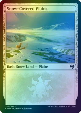 マジックザギャザリング MTG 無色 冠雪の平地 KHM-277 基本土地 Foil 【中古】