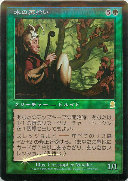マジックザギャザリング MTG 緑 木の実拾い ODY-259 レア Foil 【中古】