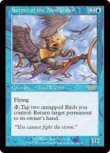 マジックザギャザリング MTG 青 九つの強風の守り手 LGN-42 レア 【中古】