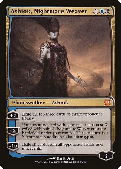 マジックザギャザリング MTG 金(多色) 悪夢の織り手、アショク THS-188 神話レア 【中古】