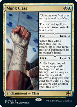 マジックザギャザリング MTG 金(多色) モンク・クラス AFR-228 レア 【中古】