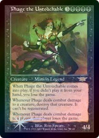 マジックザギャザリング MTG 黒 触れられざる者フェイジ LGN-78 レア Foil 【中古】