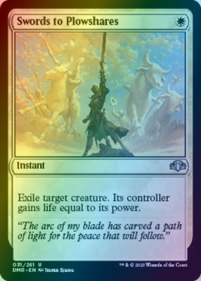 マジックザギャザリング MTG 白 剣を鍬に DMR-31 アンコモン Foil 【中古】