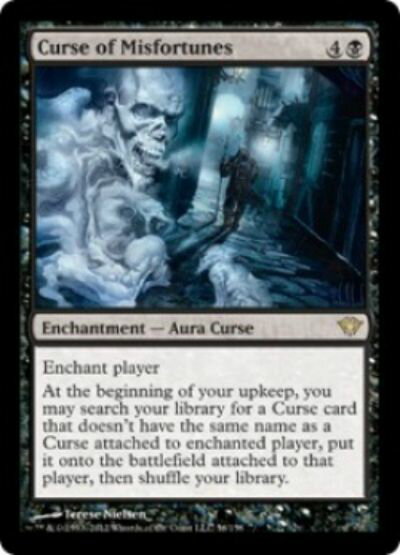 マジックザギャザリング MTG 黒 不幸の呪い DKA-56 レア 【中古】