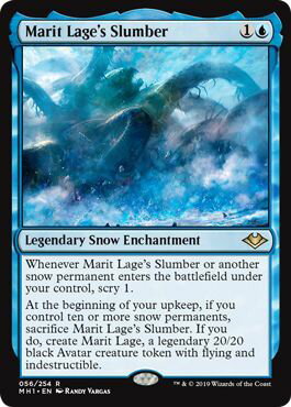 マジックザギャザリング MTG 青 マリット・レイジのまどろみ MH1-56 レア 【中古】