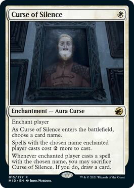 マジックザギャザリング MTG 白 静寂の呪い MID-15 レア 【中古】