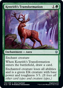 マジックザギャザリング MTG 緑 ケンリスの変身 ELD-164 アンコモン 【中古】