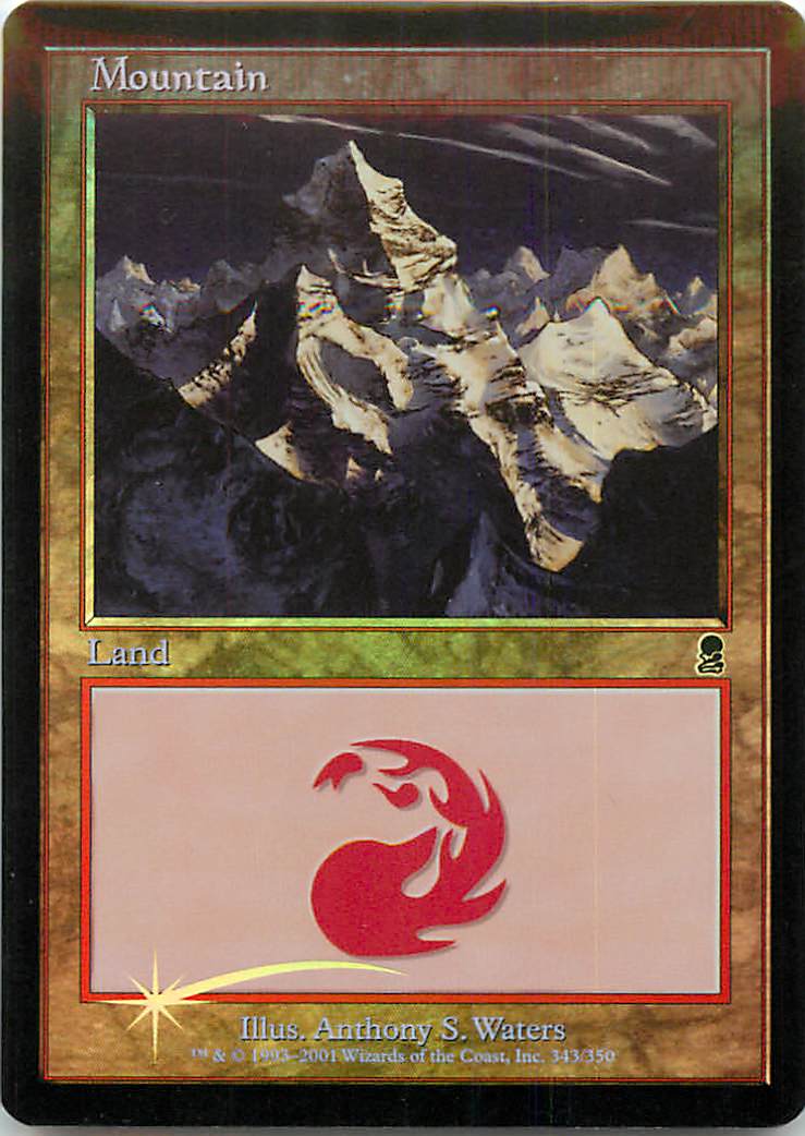 マジックザギャザリング MTG 無色 山 ODY-343 基本土地 Foil 【中古】