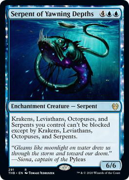 マジックザギャザリング MTG 青 最深淵の海蛇 THB-291 レア 【中古】