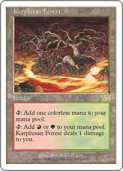 マジックザギャザリング MTG 無色 カープルーザンの森 6ED-326 レア 【中古】