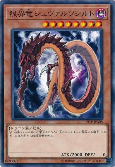 遊戯王 限界竜シュヴァルツシルト 19TP-JP308 ノーマル 【中古】