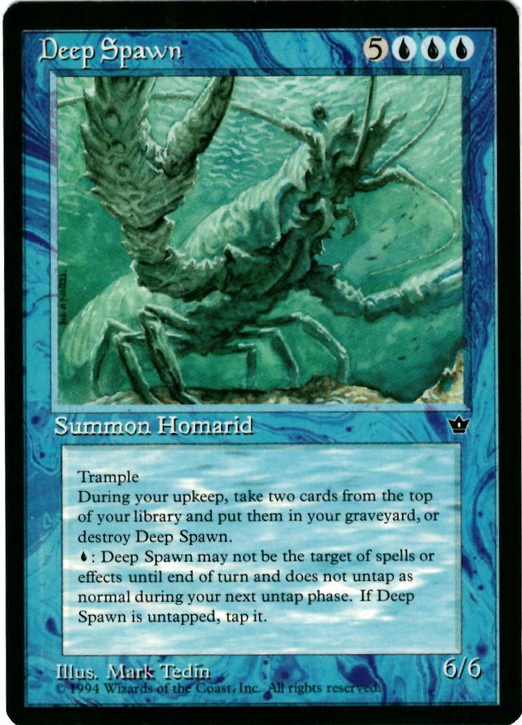 マジックザギャザリング MTG 青 Deep Spawn FEM-17 アンコモン 【中古】